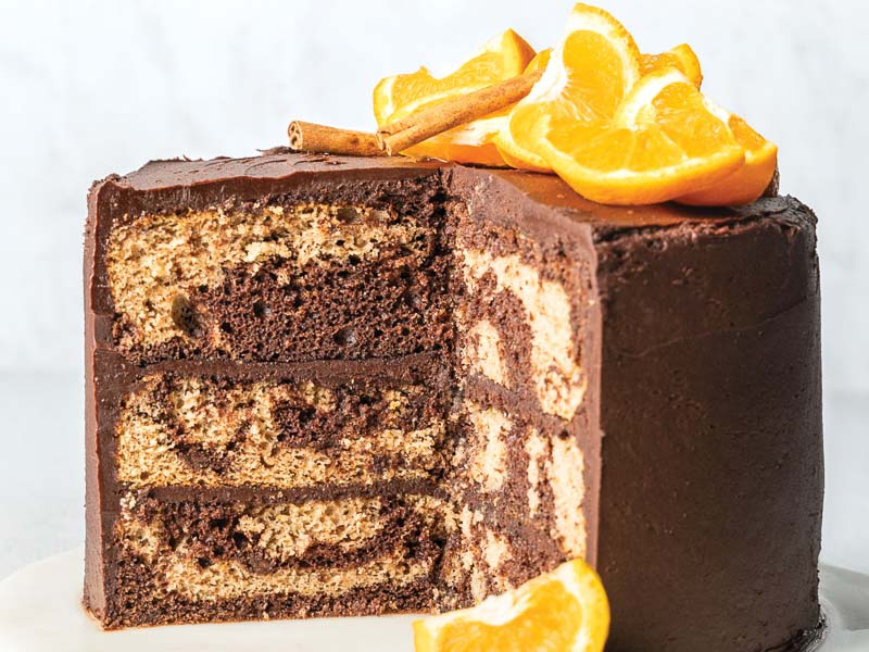 Spiced Orange Cake with Dark Chocolate Buttercream