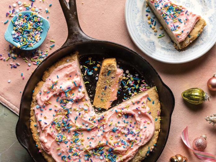 Frosted Skillet Sugar Cookie Cake