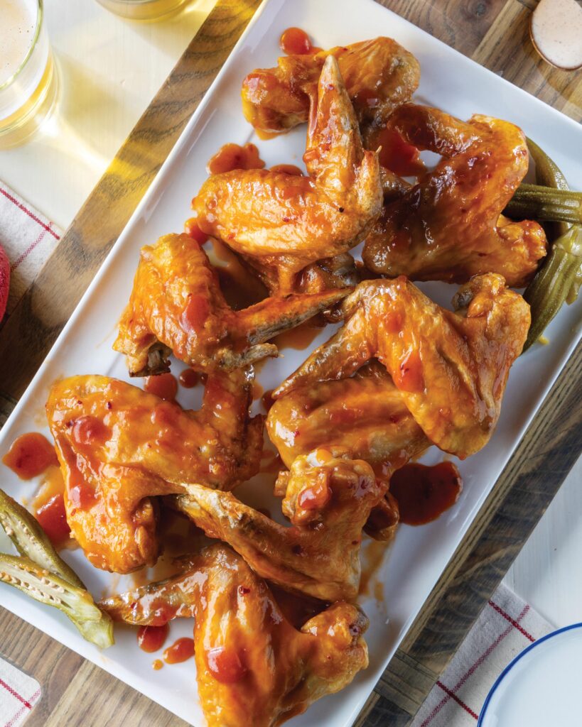 chickenwing_0602 Spicy Barbecue Air-Fried Chicken Wings with White Barbecue Sauce