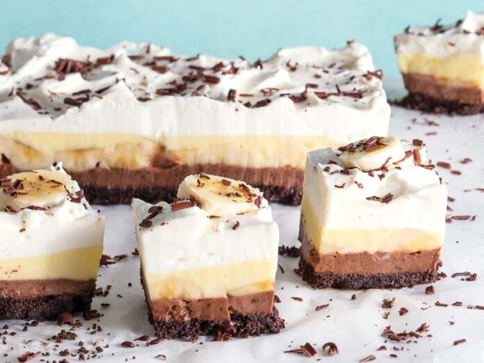 Chocolate Banana Pudding Bars