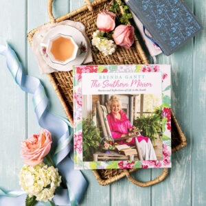 Southern Mirror Cover with Tea and Flowers