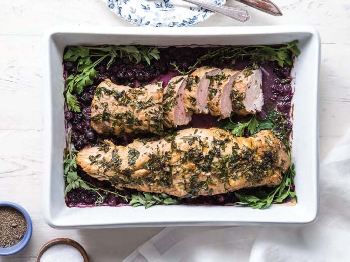Blueberry and Herb Roasted Pork Tenderloins