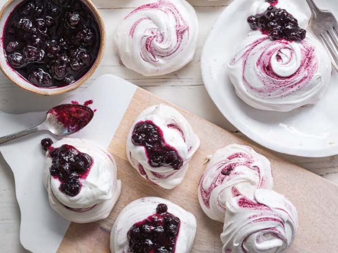 Blueberry Meringues