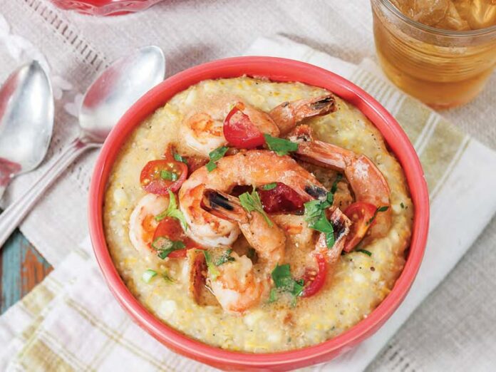 Shrimp and Creamed Corn Grits