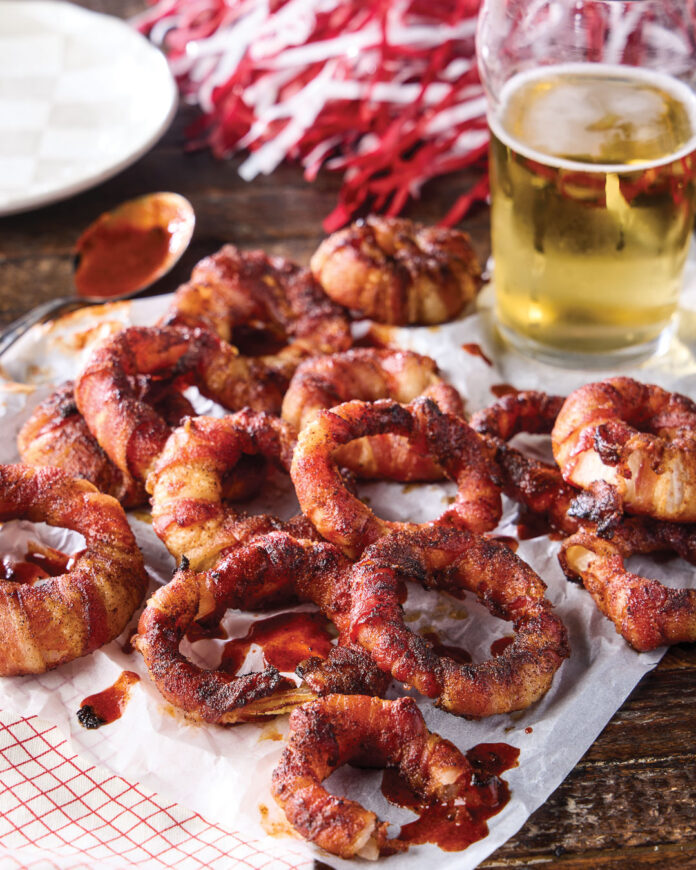 Fan Favorites122JBSocial Bacon-Wrapped Onion Rings