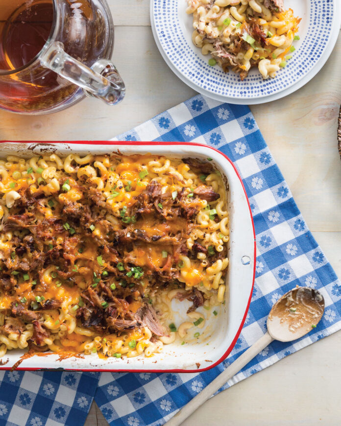 Smoked Cheddar and Pulled Pork Mac and Cheese