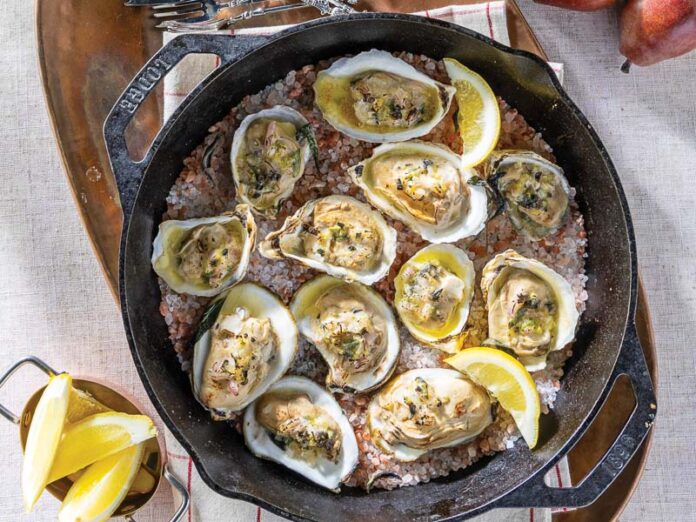 Sage Butter-Roasted Oysters