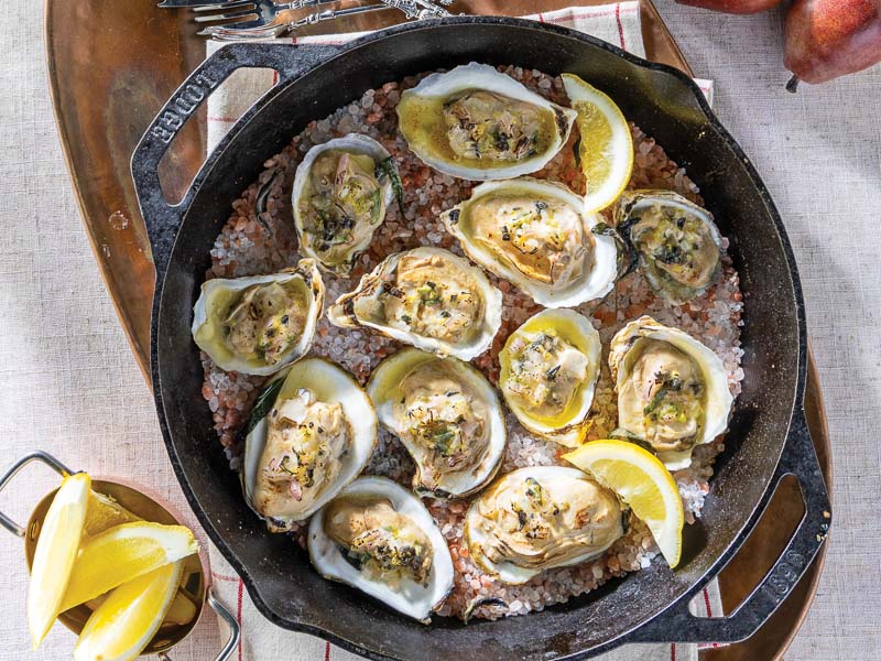 Sage Butter-Roasted Oysters