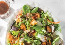 Cranberry-Cane Syrup Salad with Biscuit Croutons Cranberry-Cane Syrup Salad with Biscuit Croutons