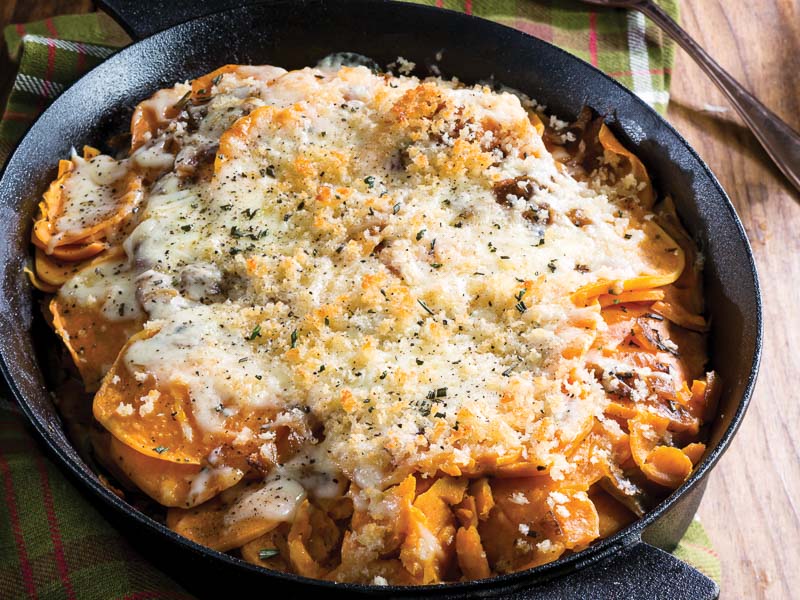 Sweet Potato Gratin with Caramelized Onions