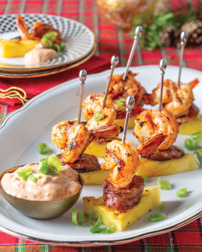 Spicy Shrimp and Pineapple Bites with Remoulade