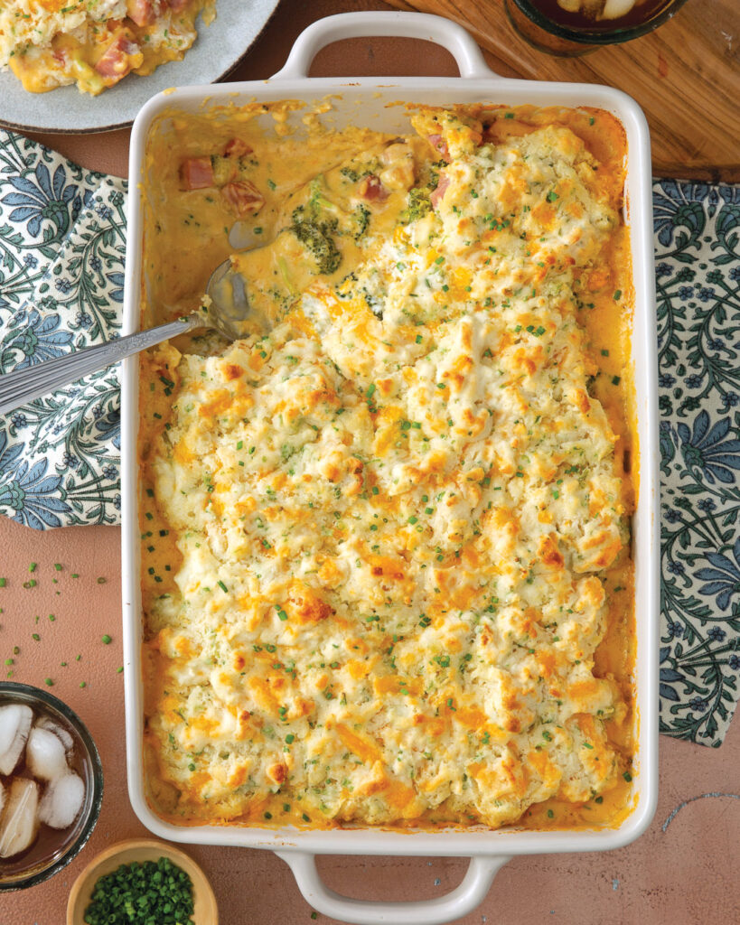 Broccoli, Ham, & Cheddar Cobbler
