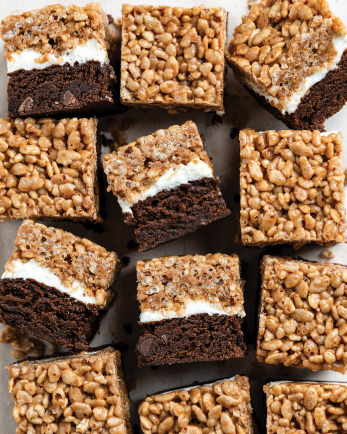 Brownie Peanut Butter Crunch Bars