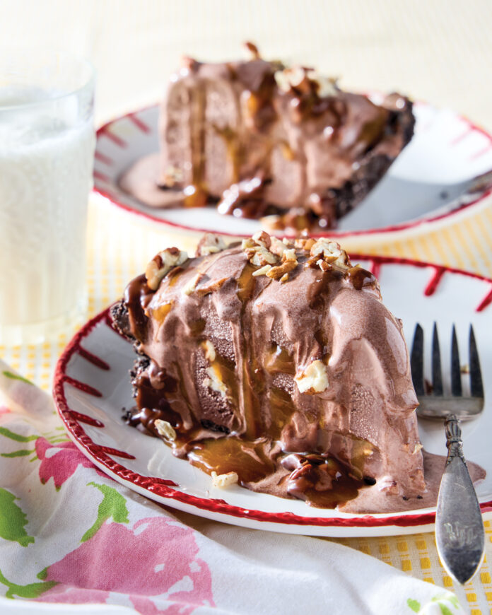 Texas Chocolate Pecan Ice Cream Pie