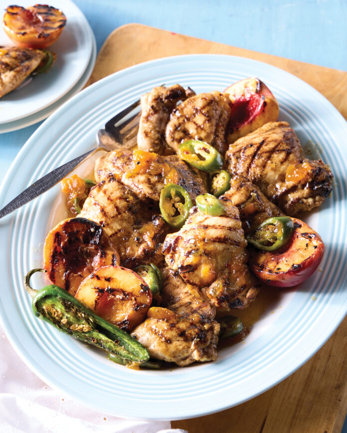 Grilled Peach and Jalapeño Chicken