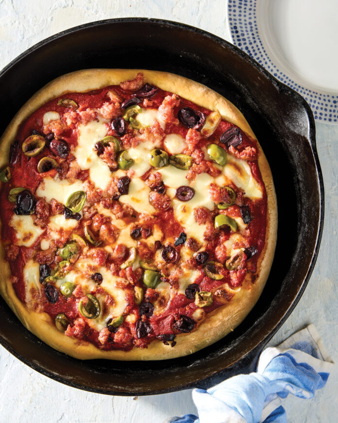 Sausage and Olive Pizza
