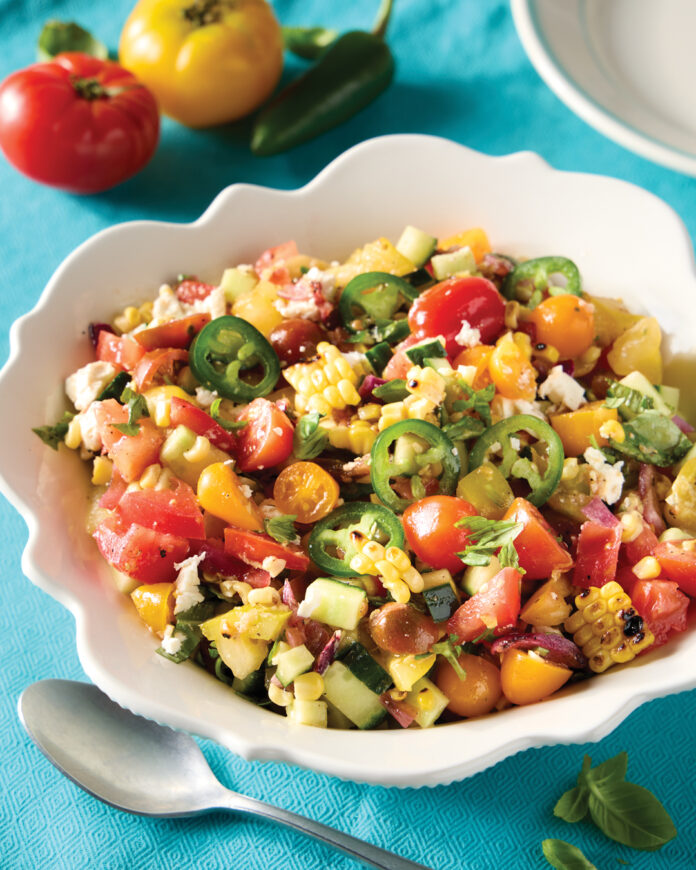 Tomato Corn Feta Salad