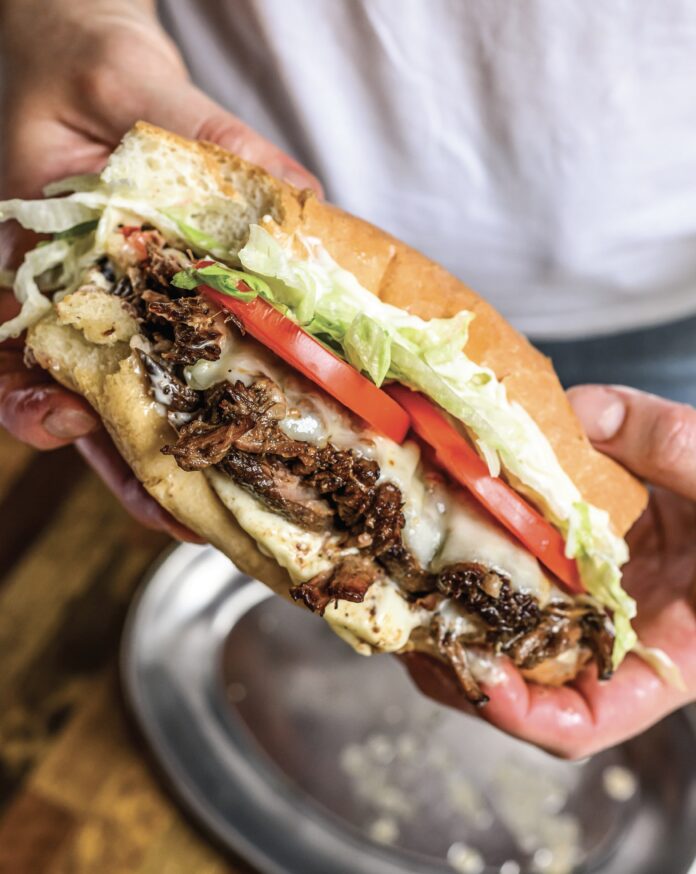 Debris Po'boy with all the fixins