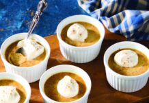 Pumpkin Custard pumpkin custard in individual ramekins