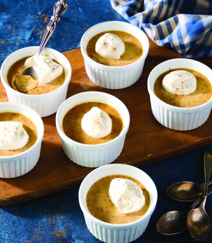 pumpkin custard in individual ramekins