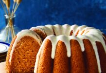 Pumpkin Spice Cake pumpkin spice cake with cream cheese glaze